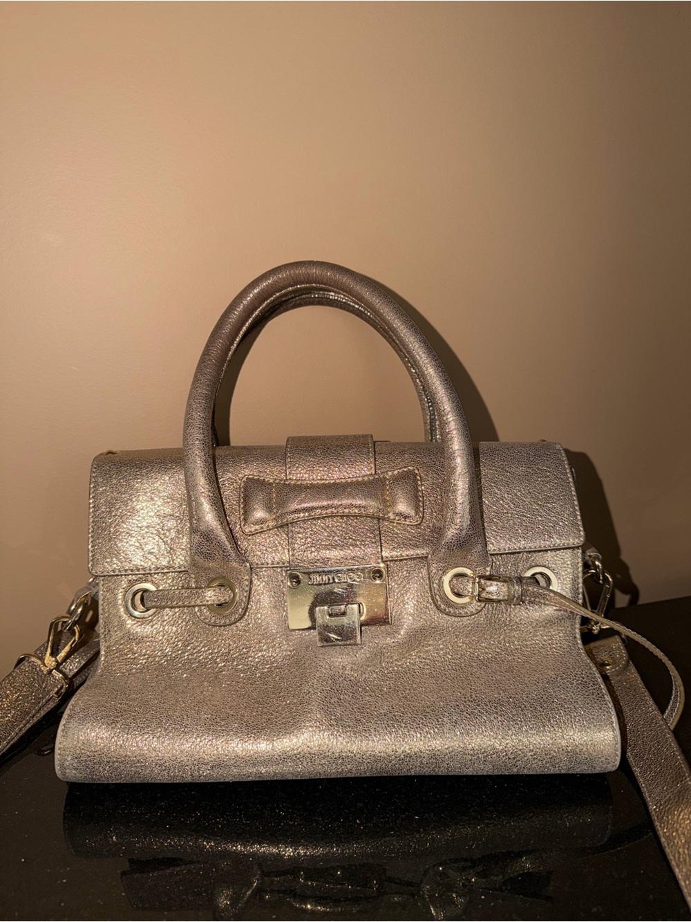 Jimmy Choo Metallic Gold Shoulder Bag